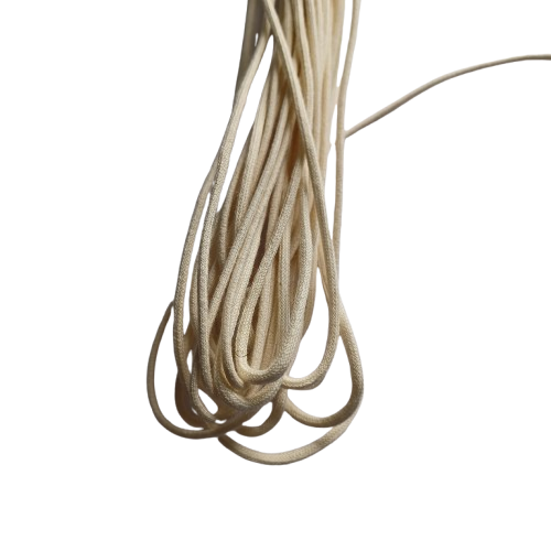 2mm Dia Paraffin Oil Lamp Wick Braided Round Cotton Undyed 1 Metre