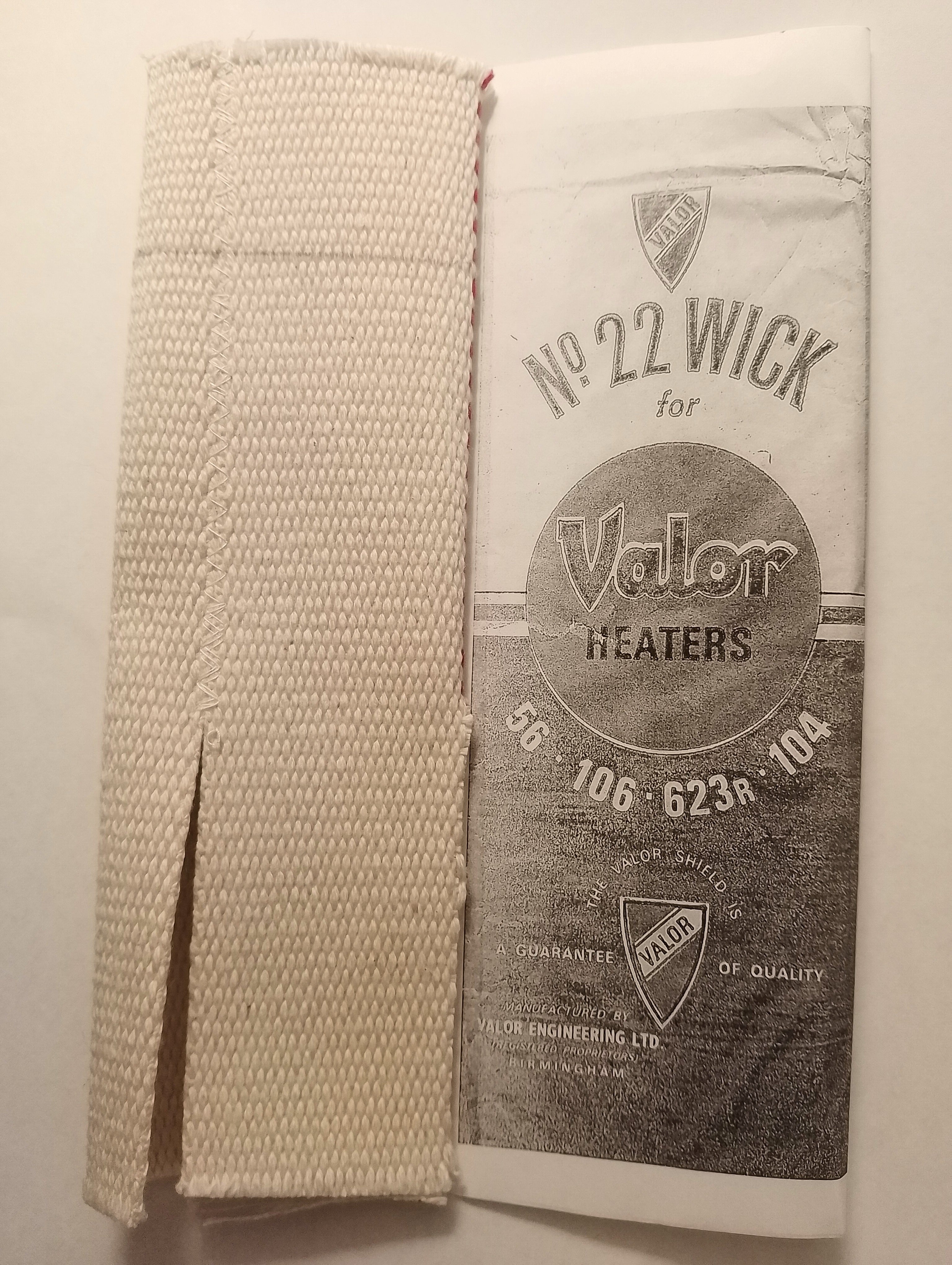 Valor 22 Wick for models 56,104,106 ,623r